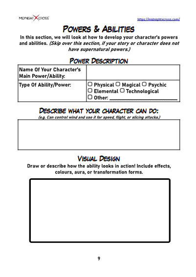 Character Creation Worksheet Preview 9